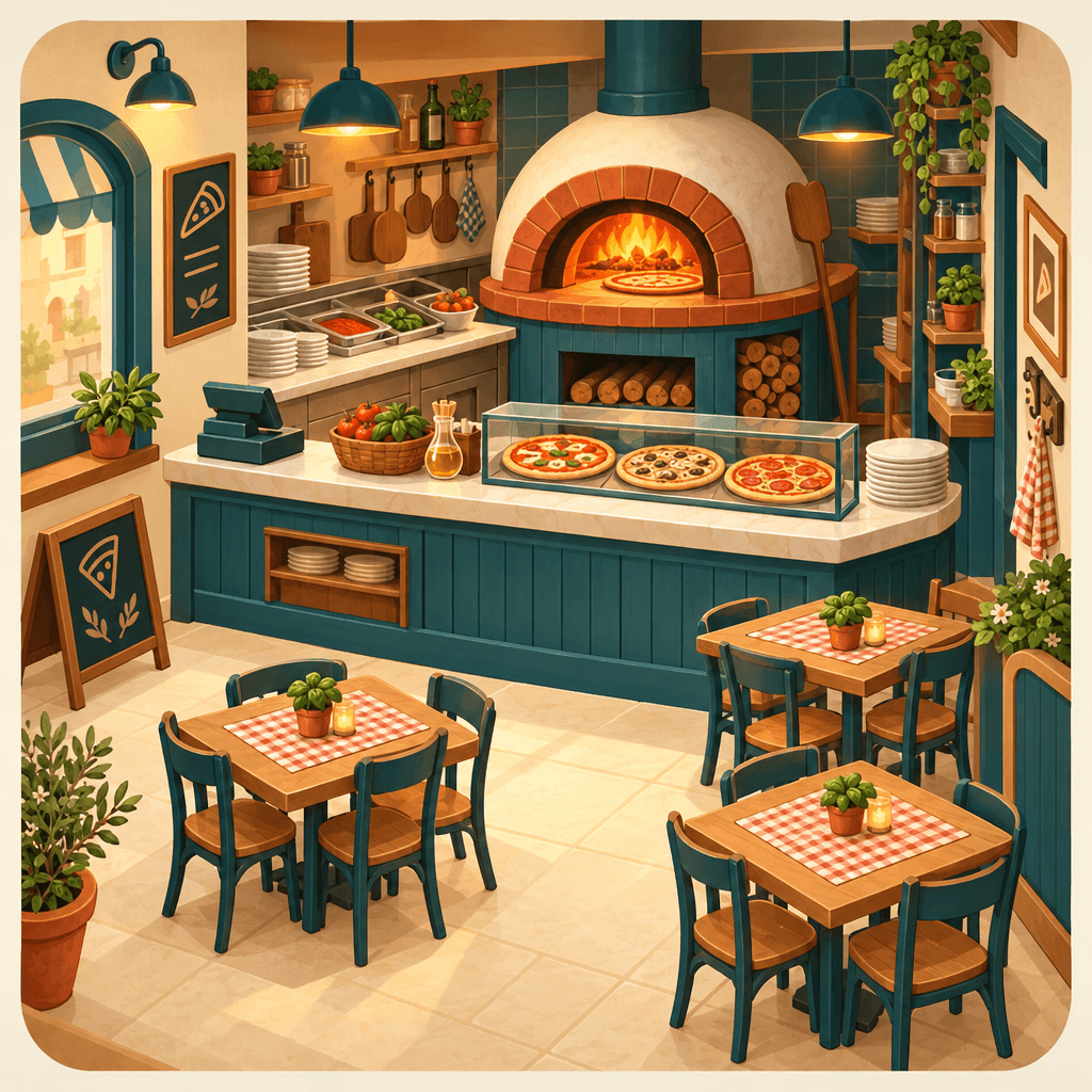 Pizzeria costruibile in Denny Junior.